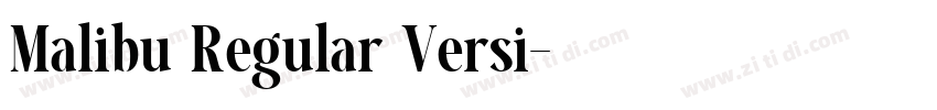 Malibu Regular Versi字体转换